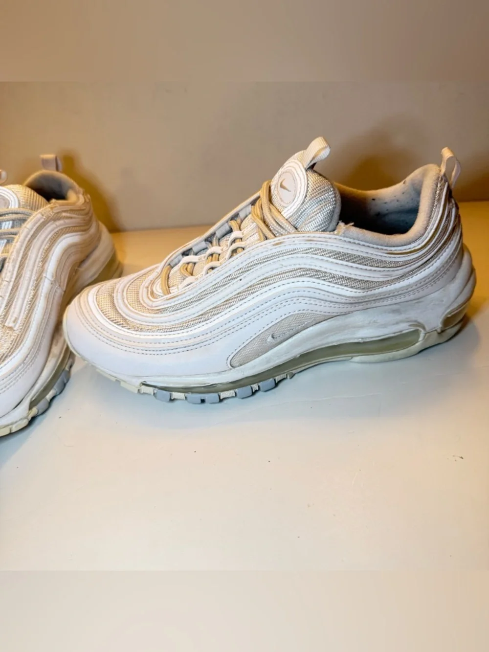 Nike White/Cream Air Max 97 Sneakers